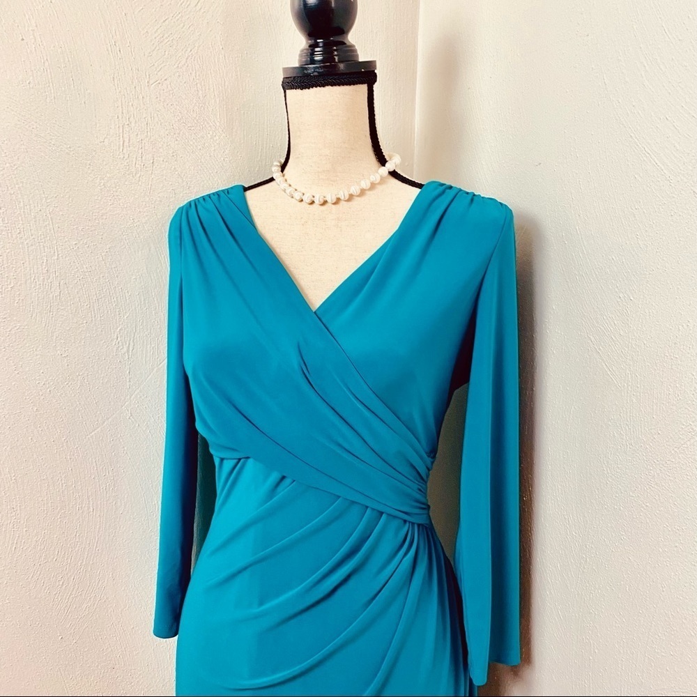 Lauren Ralph Lauren GREEN Dress.  Sz 8. - Picture 4 of 12
